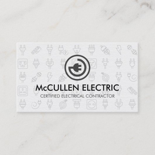 電気工事士電気工事請負業者名刺 名刺 (正面)