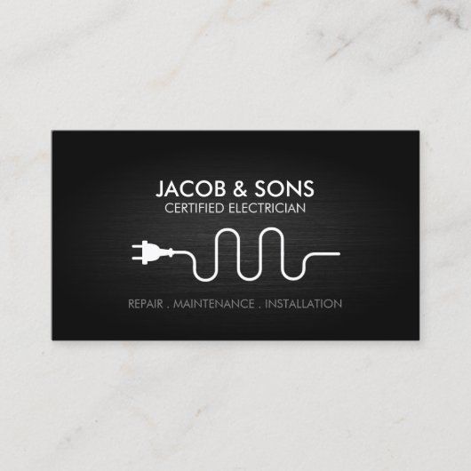 電気工事士電気工事請負金フェイク属 名刺 (正面)