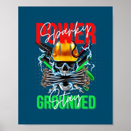 電気工事士電気技師ケーブルラインマン ポスター (正面)