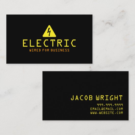 電気工事士電気 名刺 (正面/裏面)