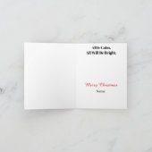 電気工事士 シルエット クリスマス グリーティング カード (内部)