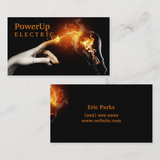 電気工事士、電気名刺 名刺 (正面/裏面)