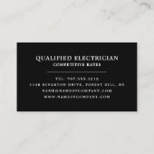 電気工事士、電気箱 名刺 (裏面)