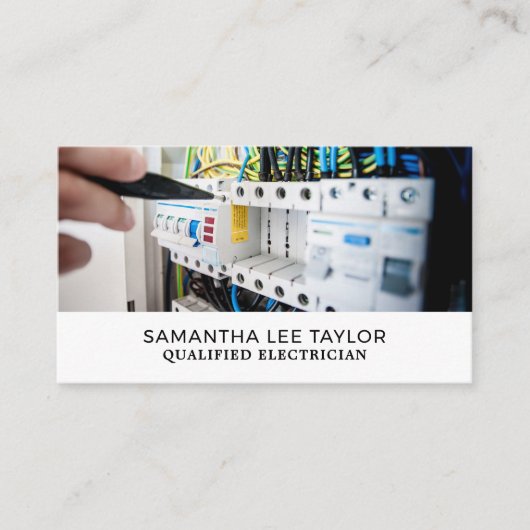 電気工事士、電気箱 名刺 (正面)