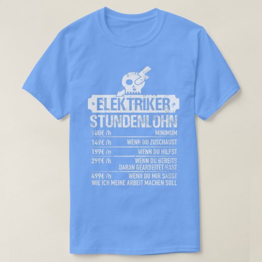 電気工事士Hourly Electrician MasterTShirt Tシャツ (デザイン正面)