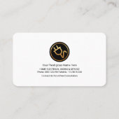 電気工事家電球プラグ回路 名刺 (裏面)