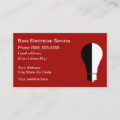 電気工事業者請負業者サービス名刺 名刺 (正面)