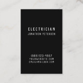 電気工事用壁コンセントのメンテナンスプロフェッショナル 名刺 (裏面)