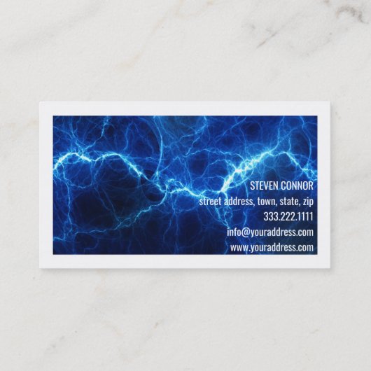 電気工事用放電ブルービジネスカード 名刺 (裏面)