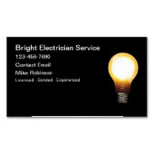 電気工事用磁気名刺デザイン マグネット名刺 (正面)