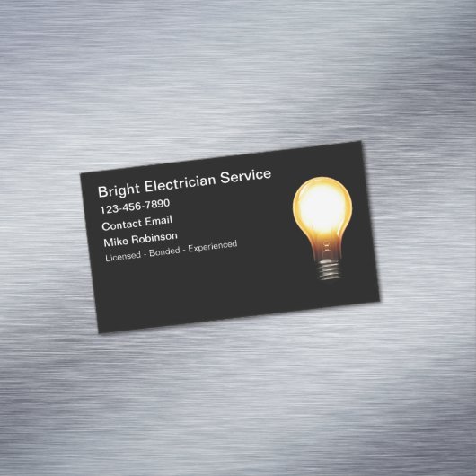 電気工事用磁気名刺デザイン マグネット名刺 (インサイチュ)