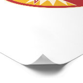 電気工事用電力線作業者稲妻ボルト ポスター (角)