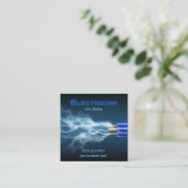 電気工事用電圧ハンドマージャー名刺 スクエア名刺 (スタンド正面)