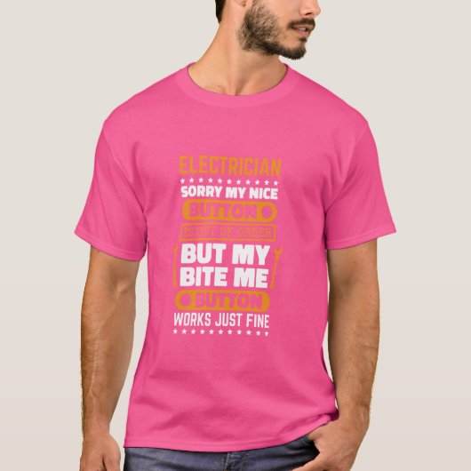 電気工事用電気エンジン Tシャツ (正面)