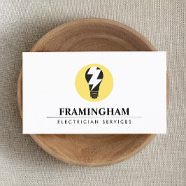 電気工事用電球のロゴ 名刺