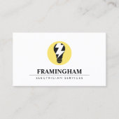 電気工事用電球のロゴ 名刺 (正面)