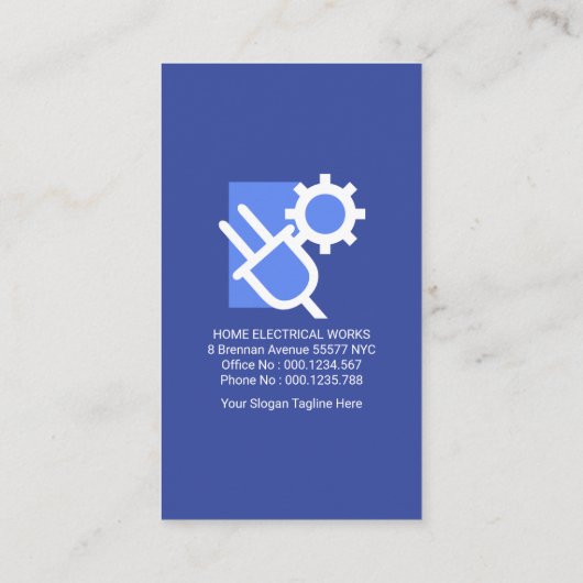 電気工事用電球ビーム 名刺 (裏面)