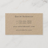 電気工事用電球ブラウングリーンクラフト 名刺 (裏面)