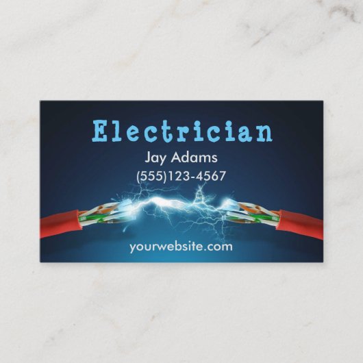 電気工事用電線電圧保守プロフェッショナル 名刺 (正面)