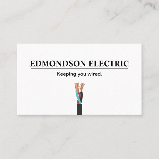 電気工事用電線 名刺 (正面)