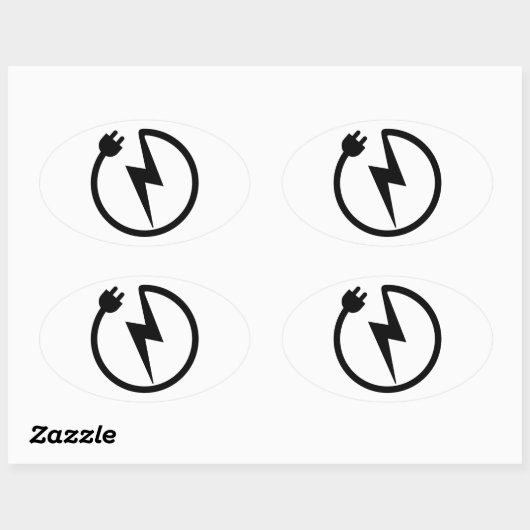 電気工事用電線 楕円形シール (シート)