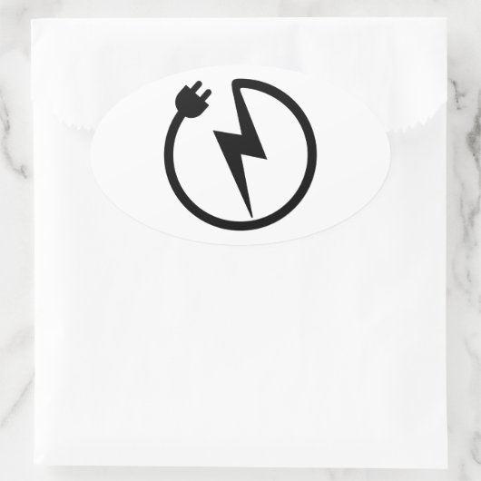 電気工事用電線 楕円形シール (バッグ)