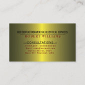 電気工事者向けゴールデンライトニング名刺 名刺 (裏面)