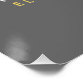 電気工事者向け電球モノグラムロゴ ポスター (コーナー)