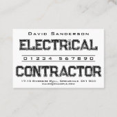 電気工事請負業者の名刺 名刺 (裏面)