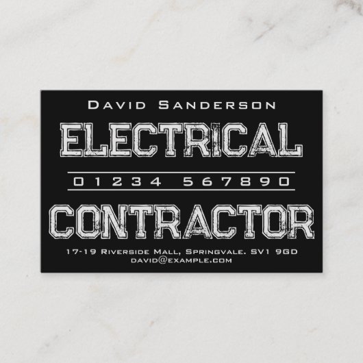 電気工事請負業者の名刺 名刺 (正面)