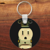 電気工事請負業者アウトレット電気工事士事業 キーホルダー (正面)