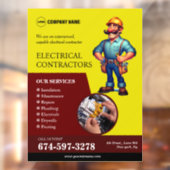 電気工事請負業者ウィンドウの固定 ウィンドウサイン (シート2)