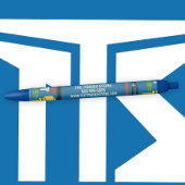 電気工事請負業者カスタムの宣伝用ペン 黒ボールペン