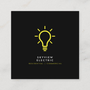 電気工事請負業者サービス名刺 スクエア名刺