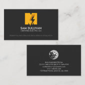 電気工事請負業者モノグラムM 名刺 (正面/裏面)