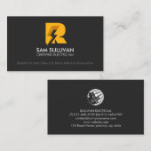 電気工事請負業者モノグラムR 名刺 (正面/裏面)