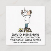 電気工事請負業者 スクエア名刺 (正面)