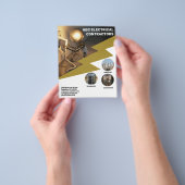 電気工事請負業者 チラシ (手)