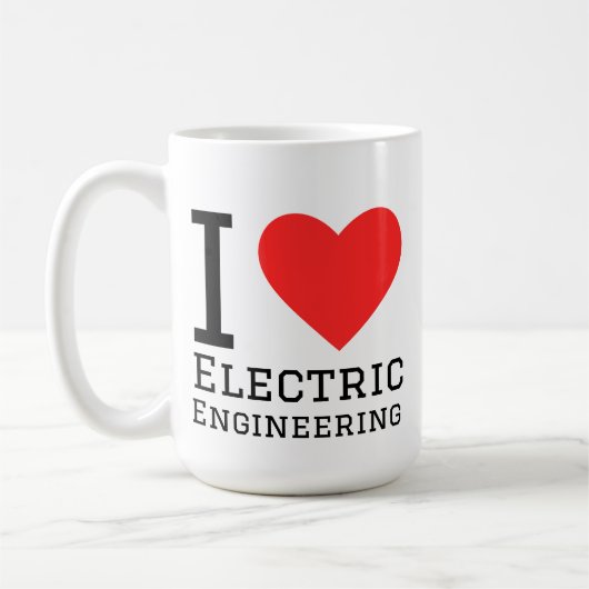 電気工学が好きです コーヒーマグカップ (左)