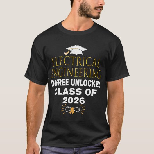 電気工学の学位が解除されました Cl 2026年卒 Tシャツ (正面)