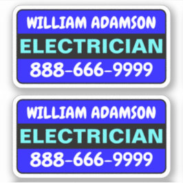 電気工広告社のアイディア-連絡電話 シール