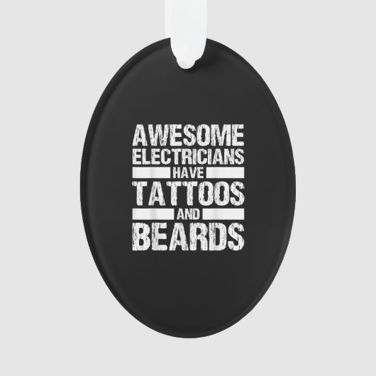 電気工素晴らし士は刺青や顎骨を持っている オーナメント (正面)