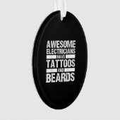 電気工素晴らし士は刺青や顎骨を持っている オーナメント (正面)