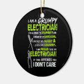 電気工誇りを持った士になる セラミックオーナメント (左)