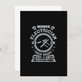 電気工退職した士おもしろい服 ノートカード (正面/裏面)