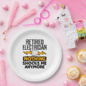 電気工退職した士はもう何もショックを受けない ペーパープレート (パーティー)
