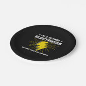 電気工退職した士 – 何もショックを受けない ペーパープレート (アングル)