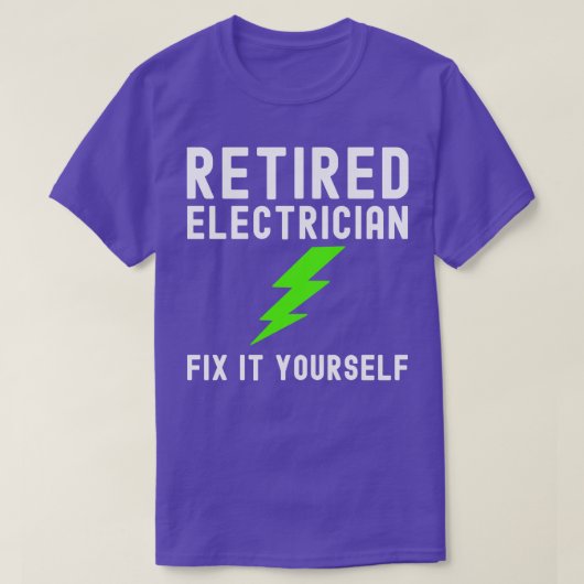 電気工退職した師 Tシャツ (デザイン正面)