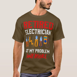電気工退職贈おもしろい与電退職した気 Tシャツ