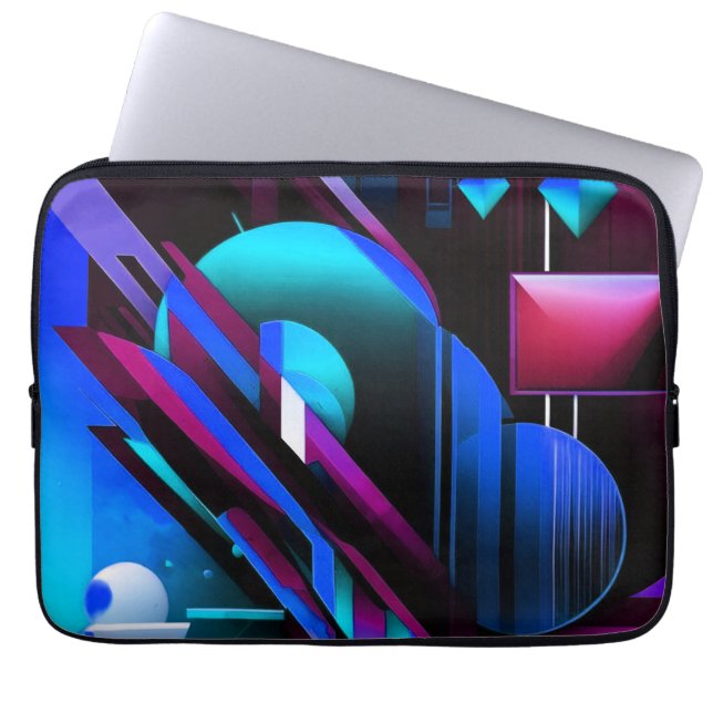 「電気幾何学」 ラップトップスリーブ (正面)